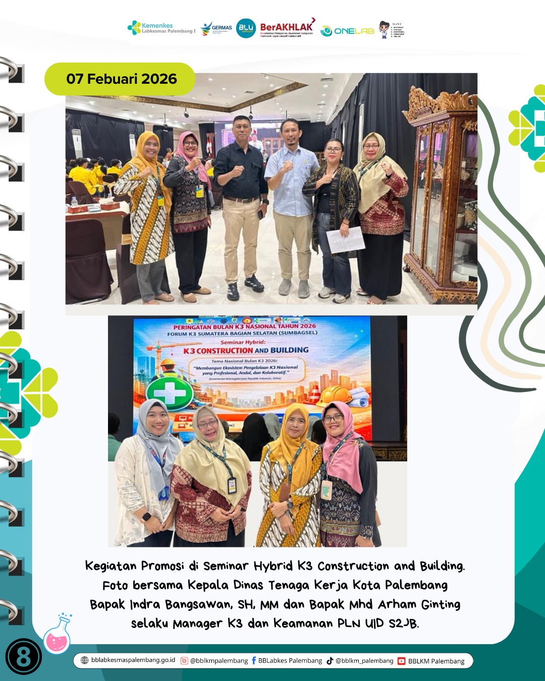 Gambar Kabar Sepekan BBLKM Palembang (Edisi Minggu ke1 Februari 2026)